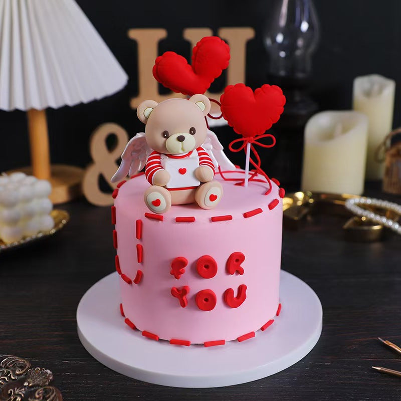 Valentine Teddy 1 Pcs Bear Cake Topper