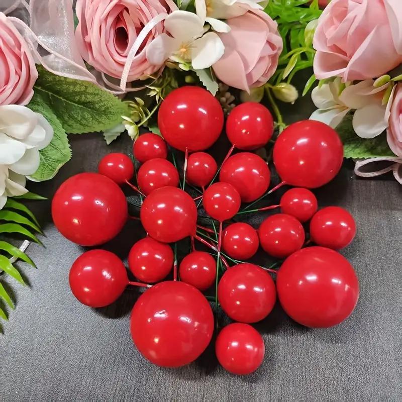 Balls Cake Topper Decorations Mini Balloons Cake Topper Sticks White Balls Cake Picks Cake Topper Balls Cake Decorations for Wedding Birthday Cake Decorations (Golden)