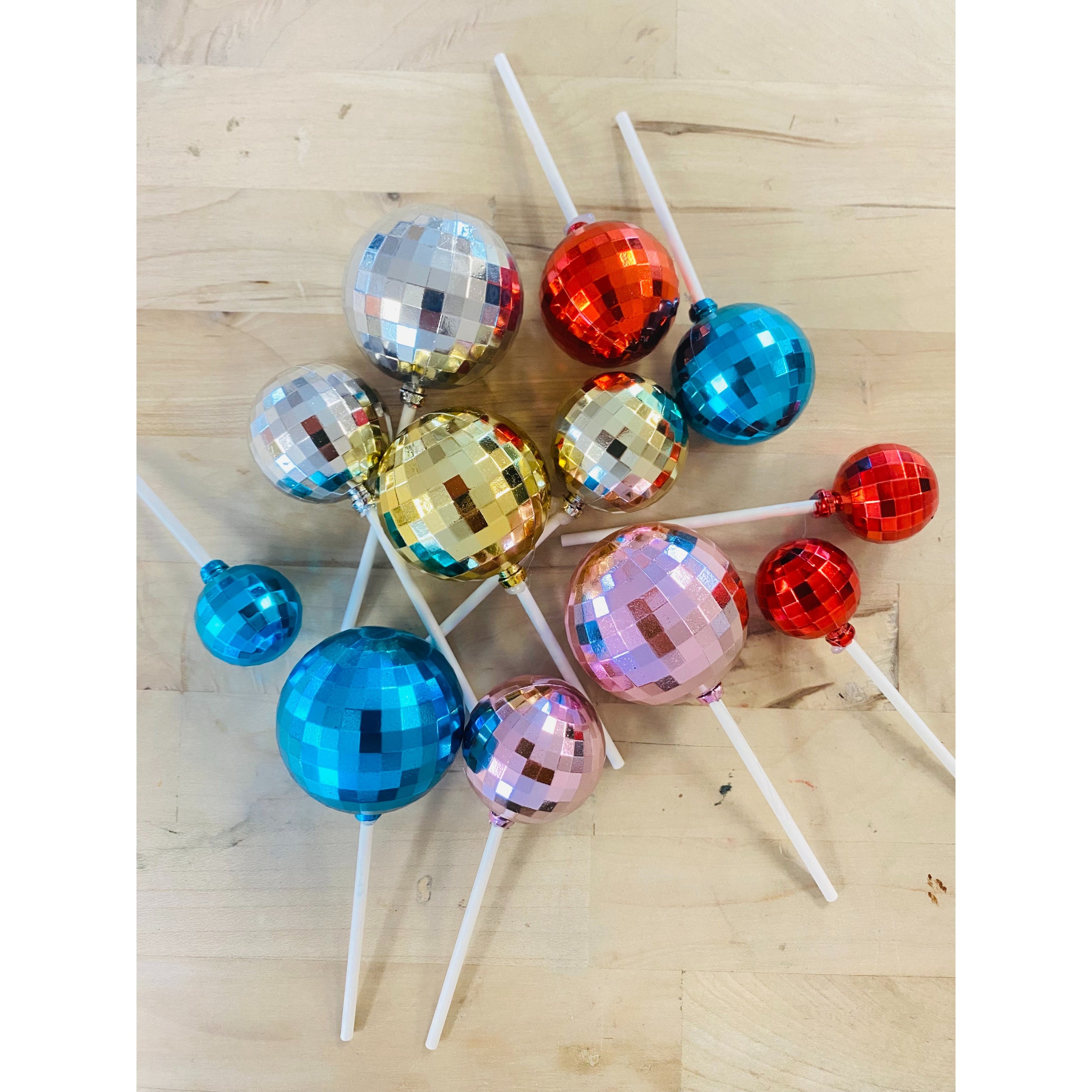 Disco Ball Cake Toppers