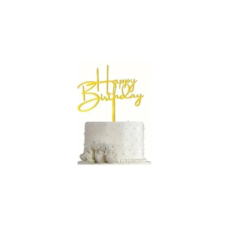 “Happy Birthday” Acrylic Cake Topper