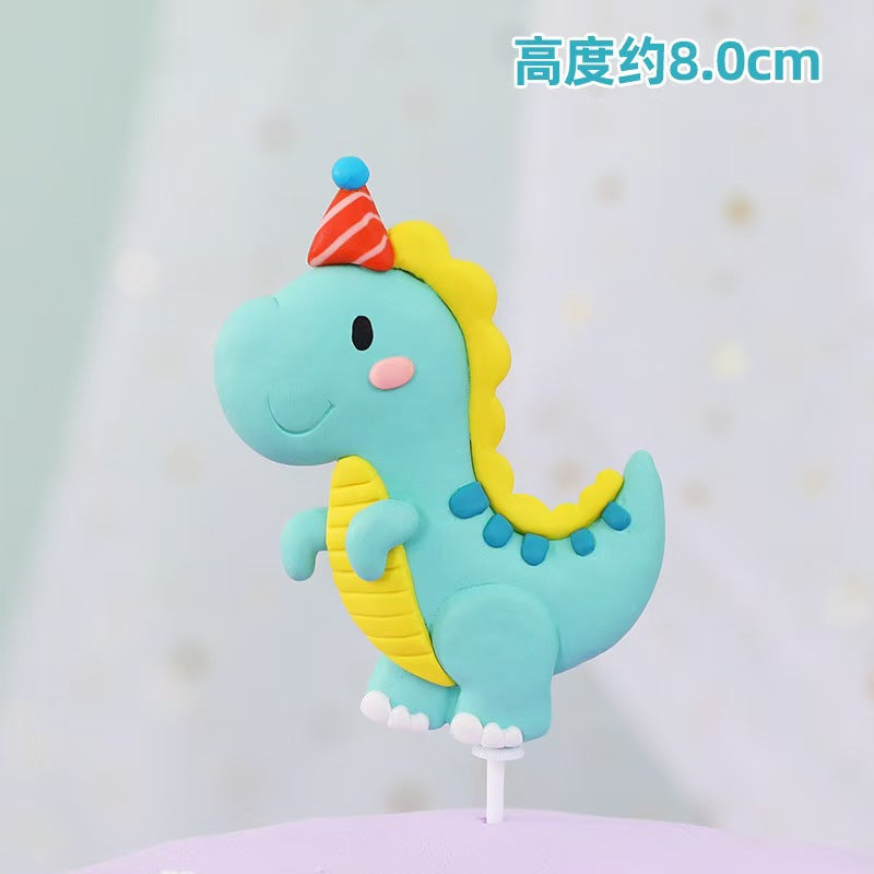 Jungle Dinosaur Birthday Cake 4 Pcs
