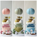 Teddy Bear Hot Air Balloon Birthday Cake Topper