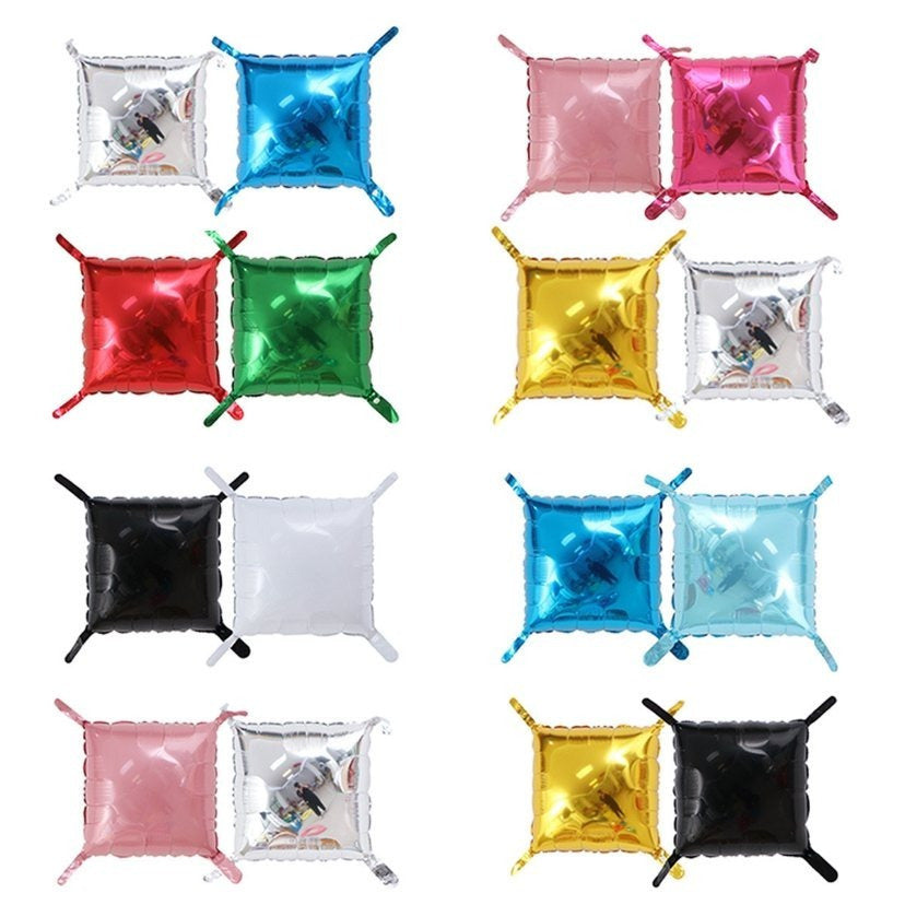 25PCS Double-Sided Square Foil Balloon Wall Set – 19" Metallic Arch Backdrop
