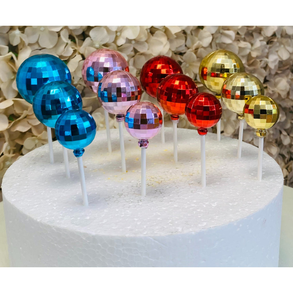 Disco Ball Cake Toppers