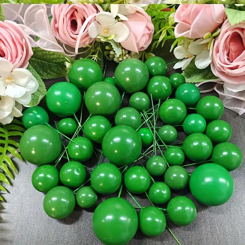 Balls Cake Topper Decorations Mini Balloons Cake Topper Sticks White Balls Cake Picks Cake Topper Balls Cake Decorations for Wedding Birthday Cake Decorations (Golden)