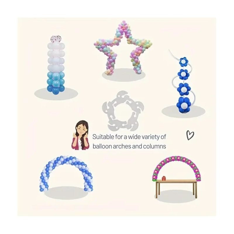 Plastic Balloon Clips with Ring Buckle & Arch Buckle