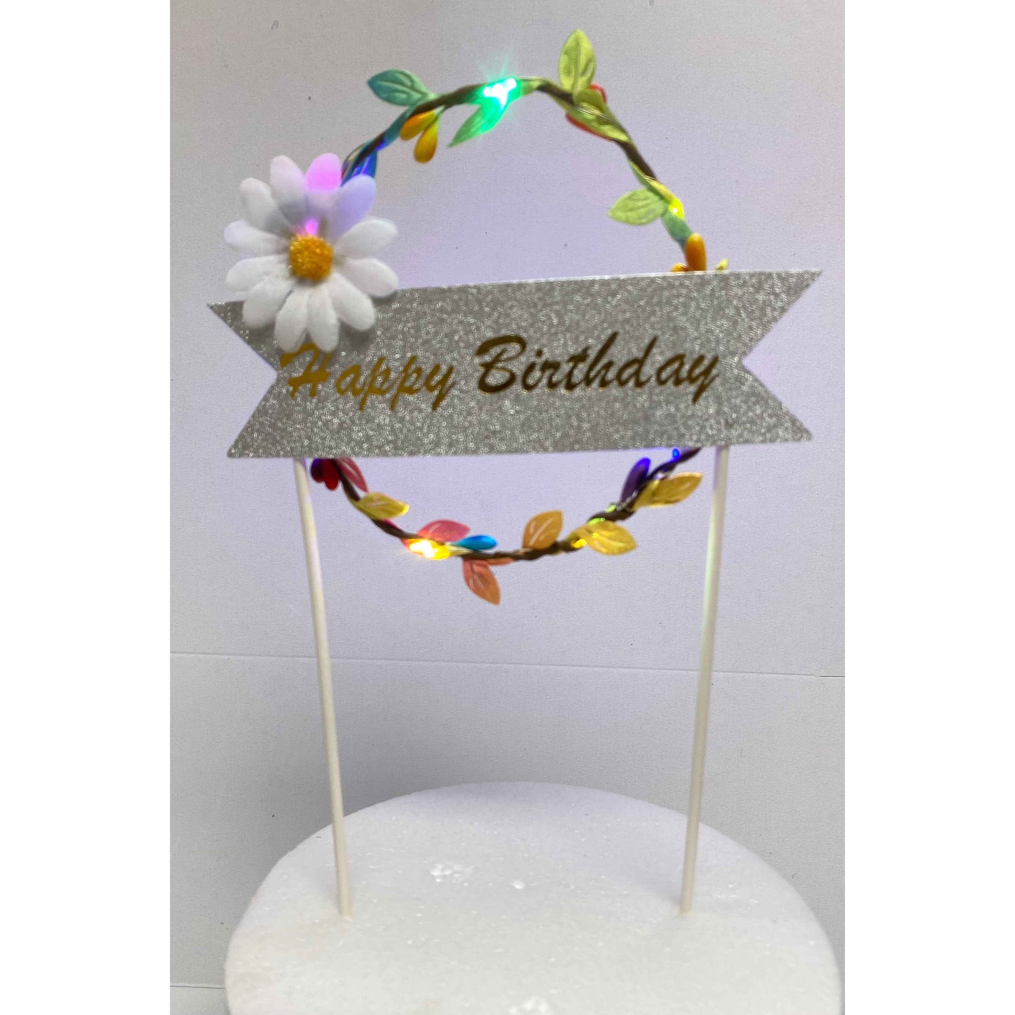 LED Glow-in-the-Dark Birthday Cake Topper