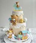Adorable Animal & Train Cake Topper Set – Perfect for Baby Showers & Birthdays