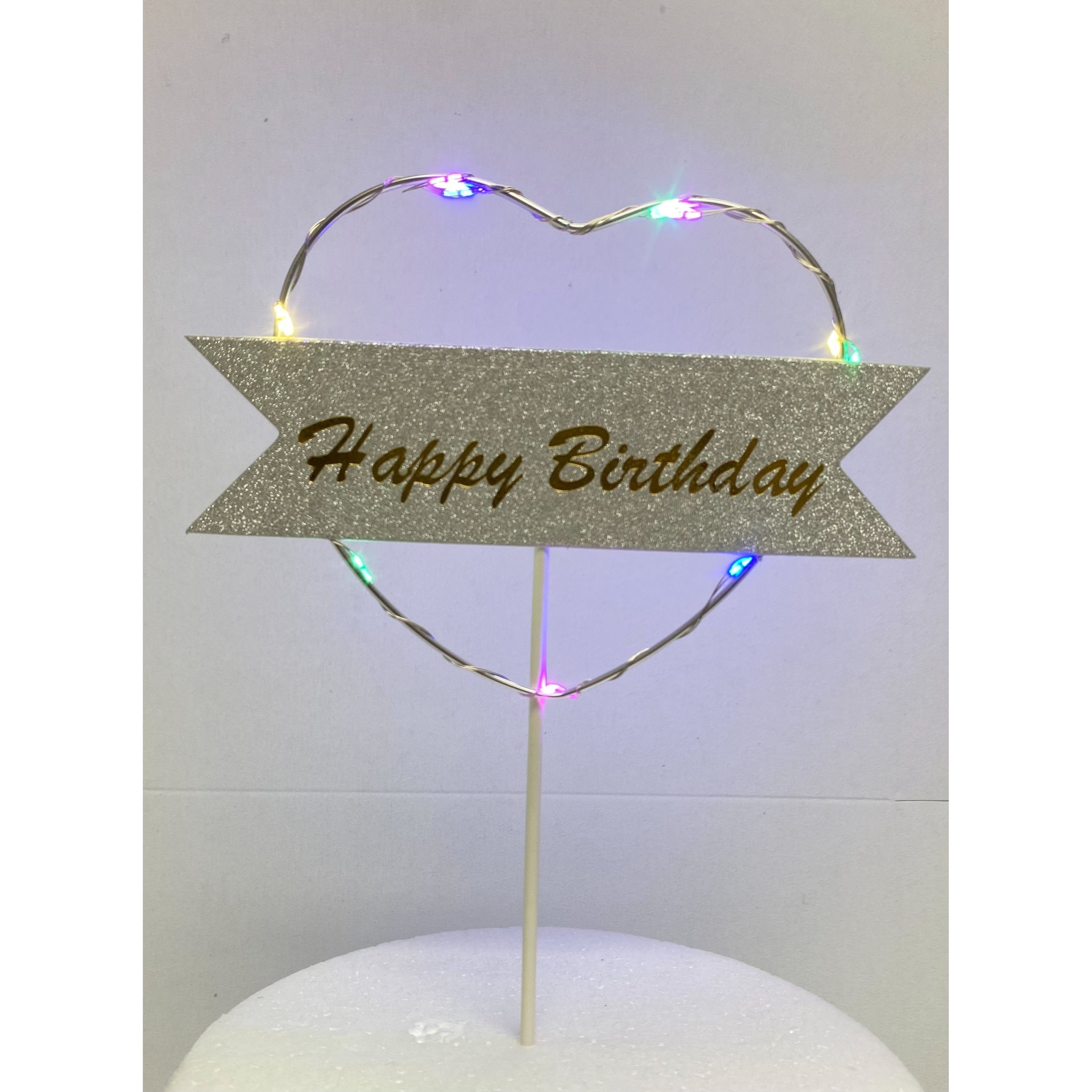 LED Glow-in-the-Dark Birthday Cake Topper