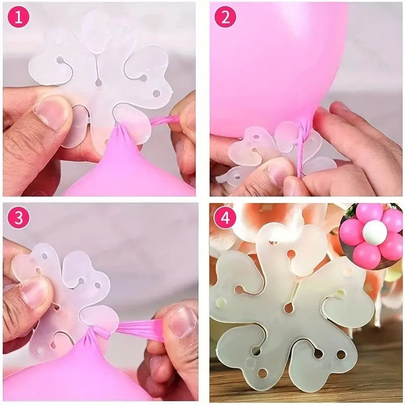 Balloon Sealing Clips with Plum Blossom Buckle