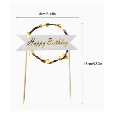 LED Glow-in-the-Dark Birthday Cake Topper