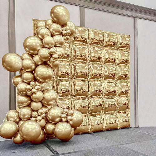 25PCS Double-Sided Square Foil Balloon Wall Set – 19" Metallic Arch Backdrop