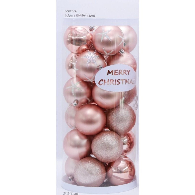 Christmas Tree Decorations Balls 8cm