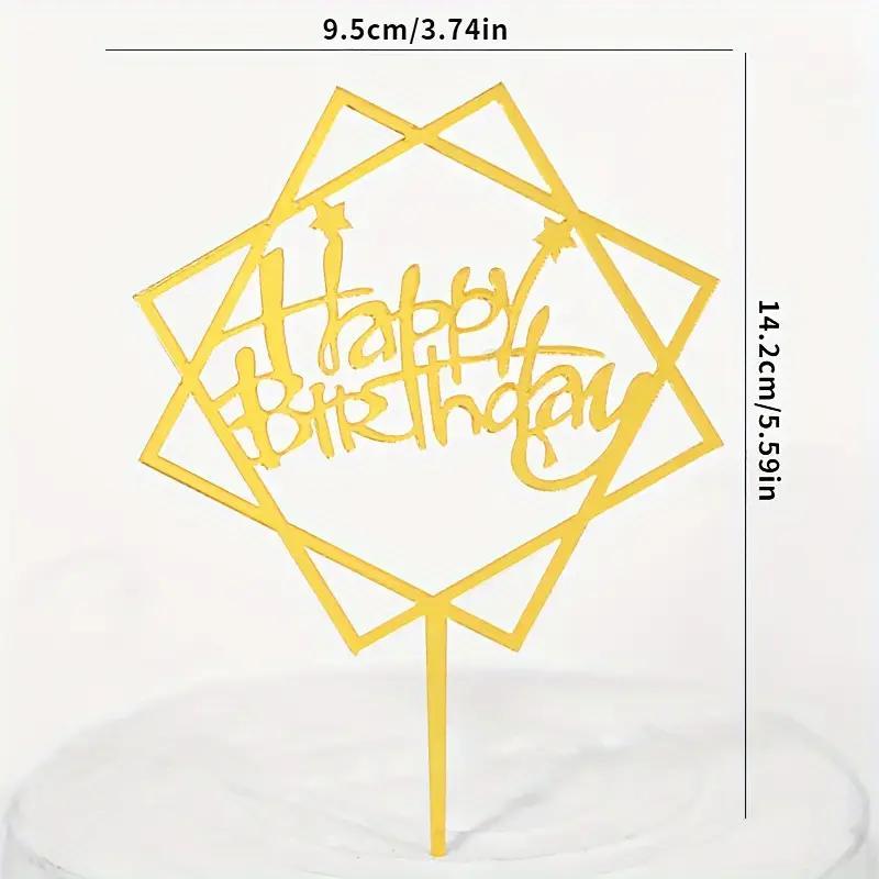 “Happy Birthday” Acrylic Cake Topper