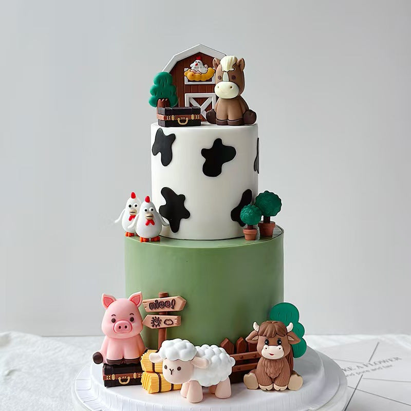 Farmyard Friends Birthday Cake topper 13 Pcs