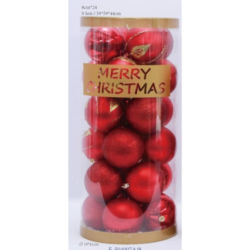 Christmas Tree Decorations Balls 8cm
