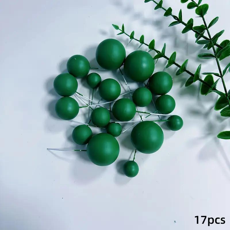 Balls Cake Topper Decorations Mini Balloons Cake Topper Sticks White Balls Cake Picks Cake Topper Balls Cake Decorations for Wedding Birthday Cake Decorations (Golden)
